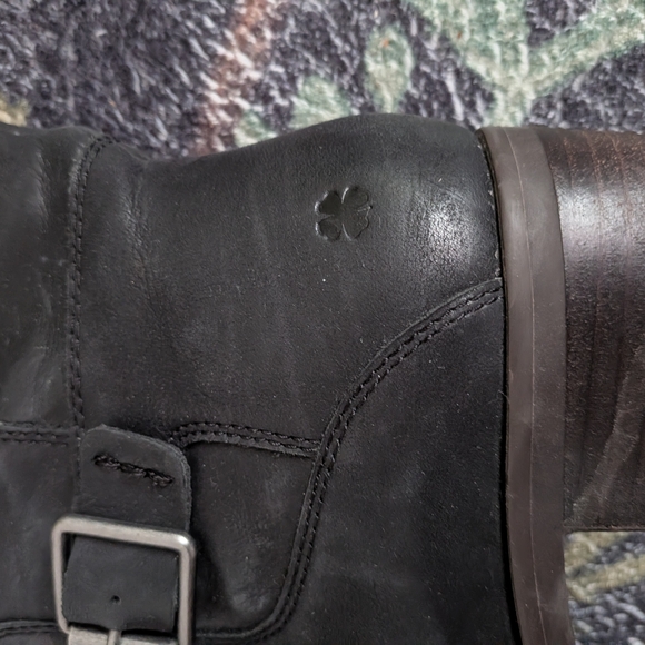 Lucky Brand Black Moto Riding Boots with Buckle - Picture 3 of 9